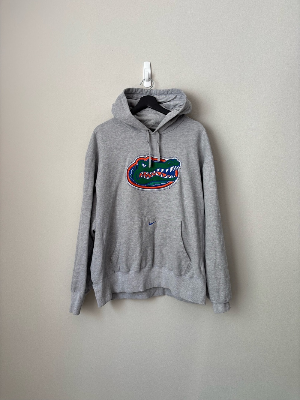 Vintage Nike Gray Florida Gators Pullover Hoodie with Green & Orange Logo